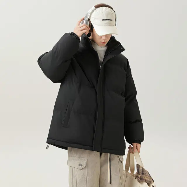 【dme】 立领纯色保暖宽松舒适棉服 男女同款
