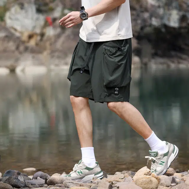 【dme】 纯色美式山系户外潮流运动舒适透气宽松百搭五分休闲短裤 男女同款