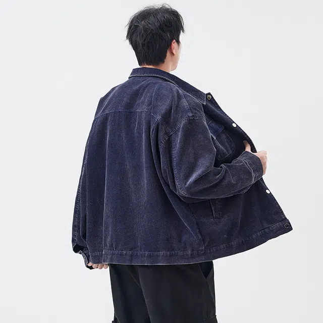 【dme】 美式复古时尚潮牌宽松透气小众百搭翻领长袖夹克外套 男女同款