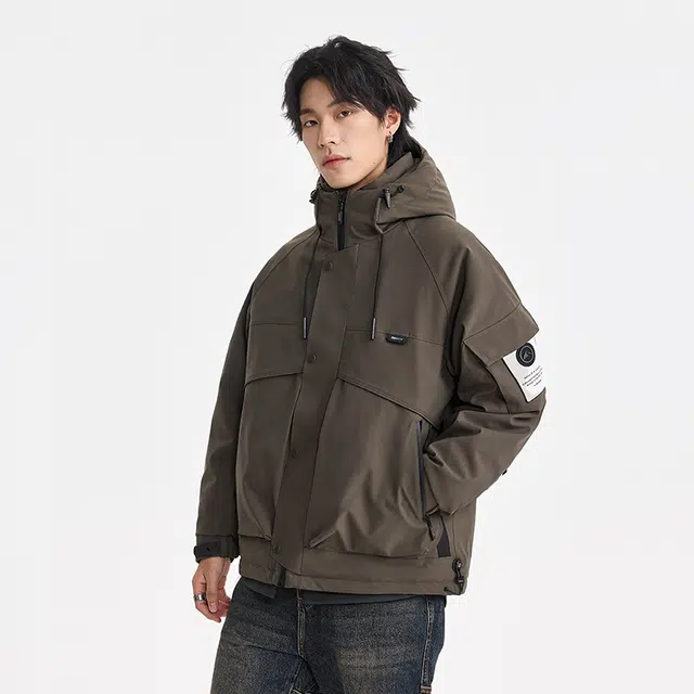 【dme】 户外机能防风防水工装连帽保暖羽绒服 男女同款