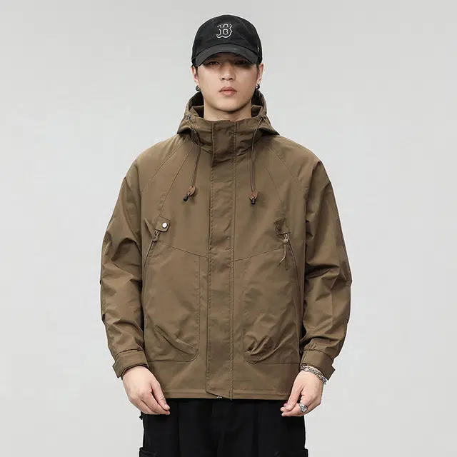 【dme】  宽松休闲港风工装大口袋山系户外外套  防水防风保暖冲锋衣 男女同款