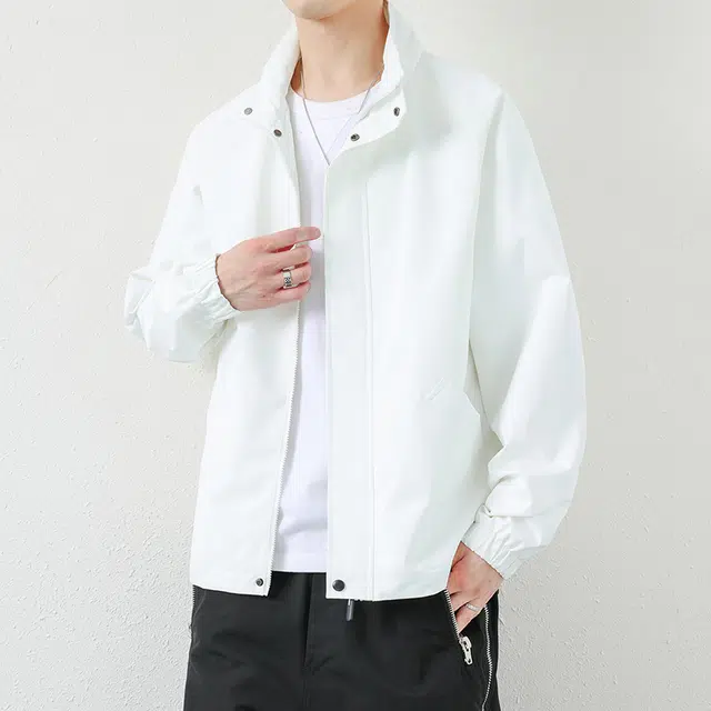 【dme】 美式复古立领纯色宽松百搭防风夹克外套 男女同款