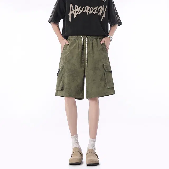 【dme】 户外机能风户外速干多口袋工装百搭直筒简约透气宽松五分休闲短裤 男女同款