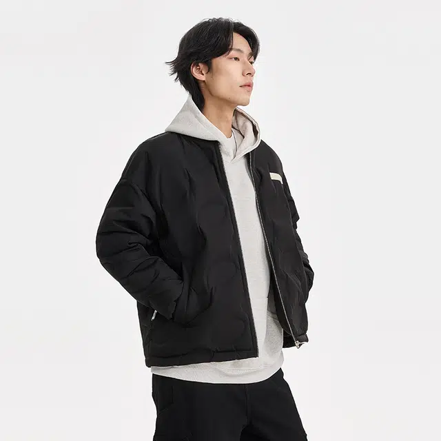 【dme】 甜酷风棒球领轻盈凹印保暖羽绒服 男女同款