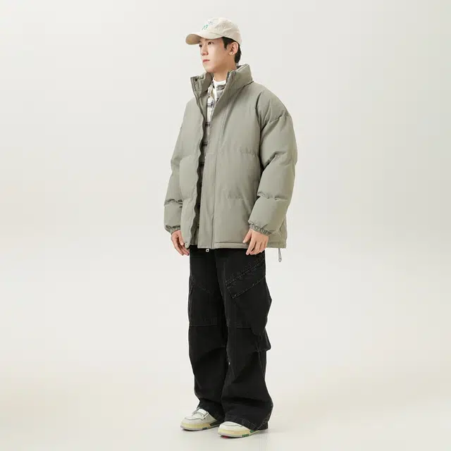【dme】 立领纯色保暖宽松舒适棉服 男女同款