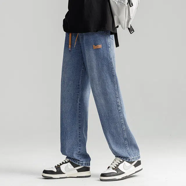 【dme】 抽绳垂感透气舒适日常吧百搭牛仔裤 男款