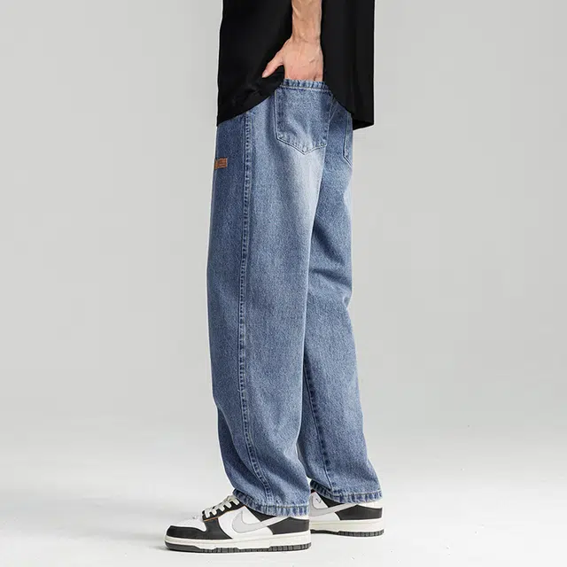 【dme】 抽绳垂感透气舒适日常吧百搭牛仔裤 男款