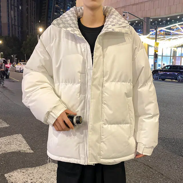 【dme】 立领保暖防寒纯色厚款宽松舒适棉服 男女同款
