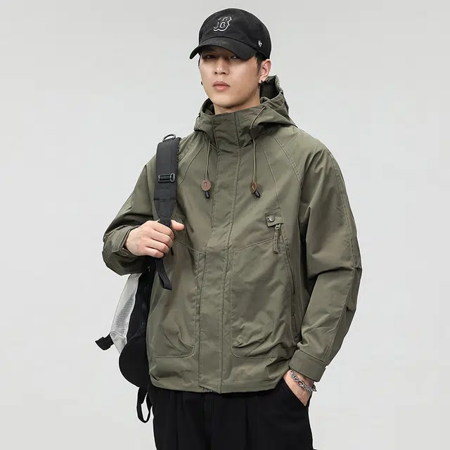 【dme】  宽松休闲港风工装大口袋山系户外外套  防水防风保暖冲锋衣 男女同款