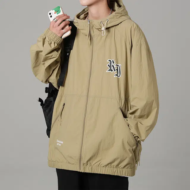 【dme】 休闲户外轻薄百搭舒适宽松连帽长袖防晒服 男女同款