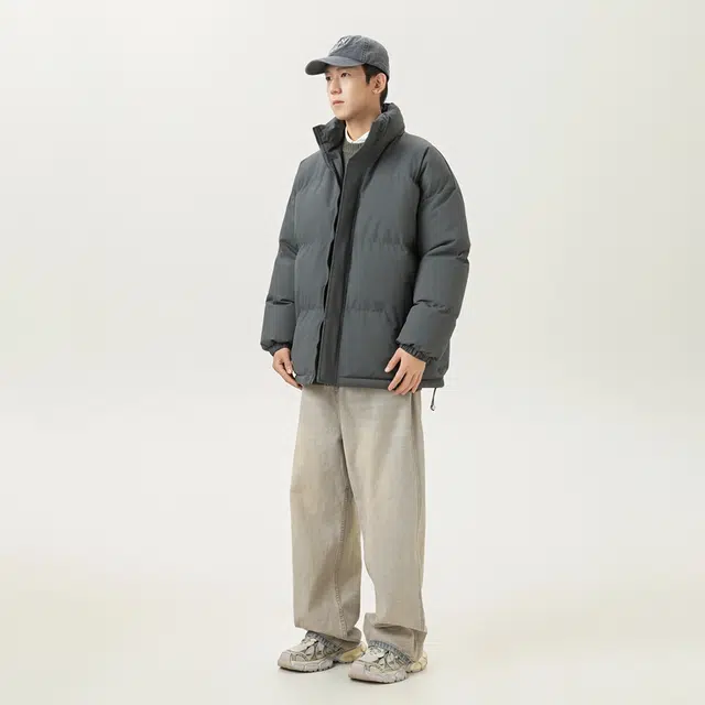 【dme】 立领纯色保暖宽松舒适棉服 男女同款