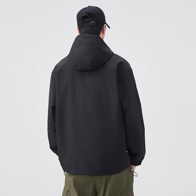 【dme】 山系户外简约纯色百搭舒适拉链休闲连帽夹克外套 男女同款