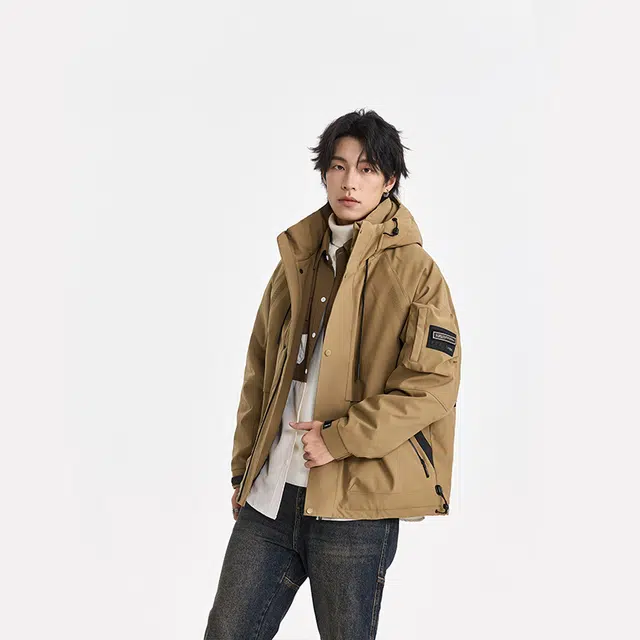 【dme】 美式户外工装连帽保暖防风防水羽绒服 男女同款