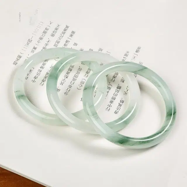 周纪福 好运圆条叮当 天山翠 手镯 女款