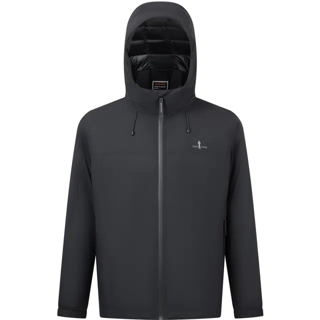 比音勒芬 金秋臻选静默复古老钱风穿搭舒适百搭时尚大气气质都市质感基础休闲保暖蓬松连帽男羽绒服 男款