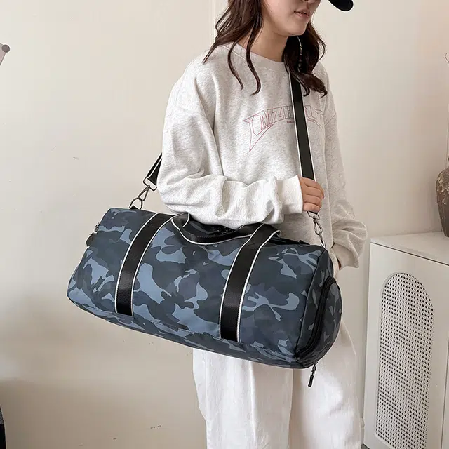 雅鹿 迷彩袋出差耐磨行李运动 尼龙 单肩旅行包 男女同款情侣款 多色