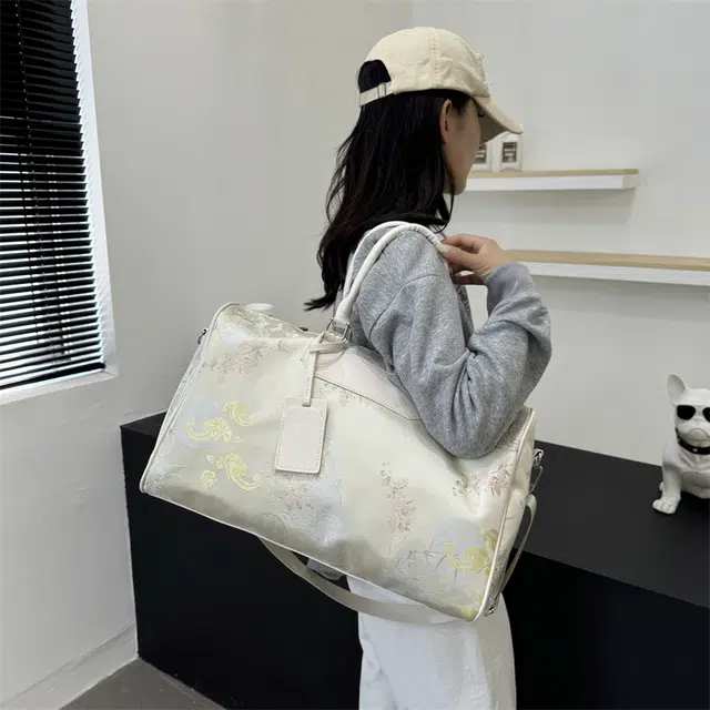 雅鹿 收纳行李袋高颜值时尚防水 尼龙 单肩手提旅行包 男女同款情侣款 多色