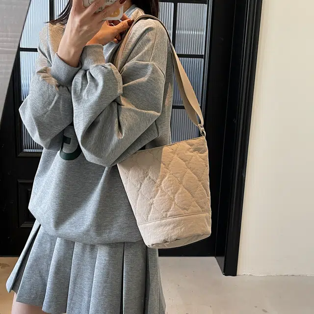 雅鹿 简约纯色 尼龙 单肩包 女款 灰色/黑色/紫色/卡其色/绿色