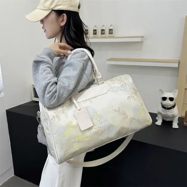 雅鹿 收纳行李袋高颜值时尚防水 尼龙 单肩手提旅行包 男女同款情侣款 多色