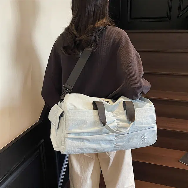 雅鹿 手提外出轻便包运动健身包男短途收纳女行李包 尼龙 单肩包 常规 男女同款情侣款 橘色/黑色/紫色/蓝色/棕色