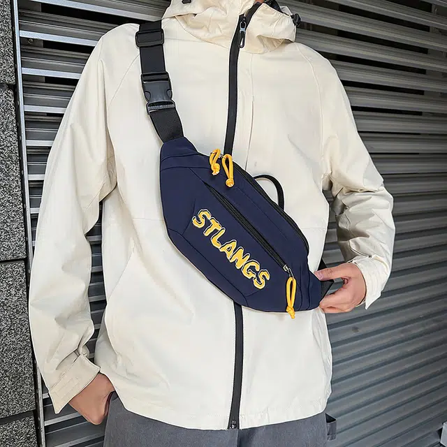 雅鹿 潮流时尚 尼龙 胸包腰包 男女同款情侣款 黑色/白色/黄色/蓝色
