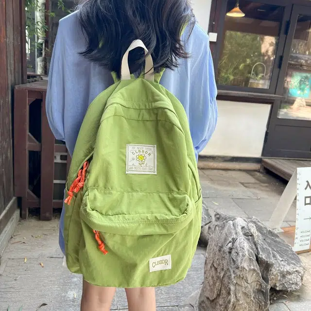 雅鹿 森系简约慵懒风垂感旅行轻便 尼龙 双肩包 男女同款情侣款 绿色/棕色/黑色/白色