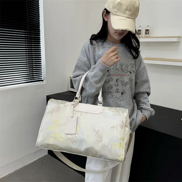 雅鹿 收纳行李袋高颜值时尚防水 尼龙 单肩手提旅行包 男女同款情侣款 多色