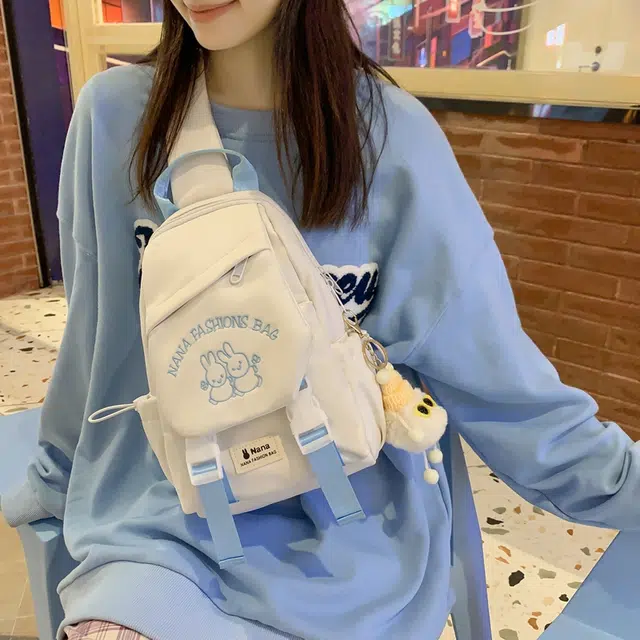 雅鹿 撞色休闲斜背骑行背包平板胸前挎包 尼龙 单肩包胸包 男女同款情侣款 多色