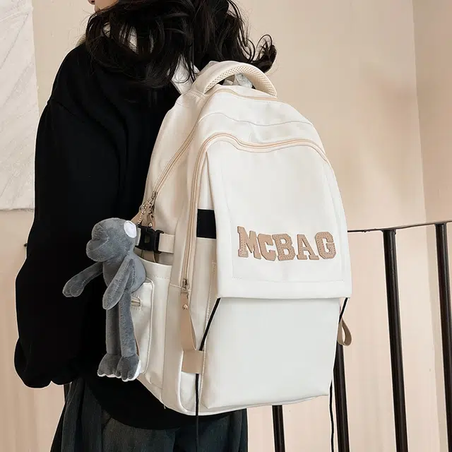 雅鹿 日系休闲大容量小众百搭美式复古 尼龙 双肩包 男女同款情侣款 多色