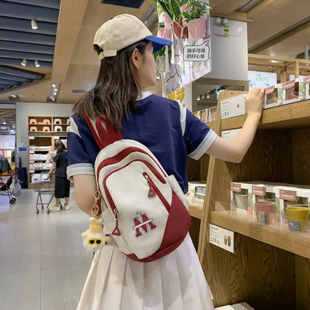 雅鹿 潮牌后背包时尚行手机 尼龙 双肩包 常规 男女同款情侣款 多色