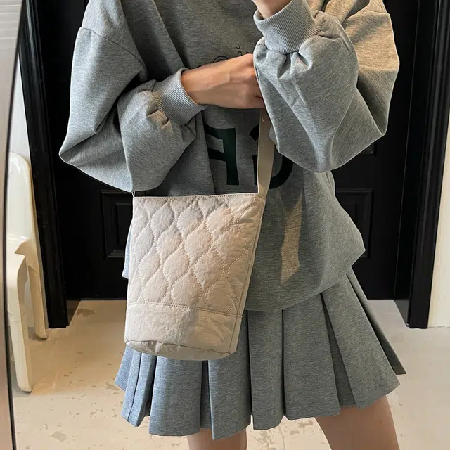 雅鹿 简约纯色 尼龙 单肩包 女款 灰色/黑色/紫色/卡其色/绿色