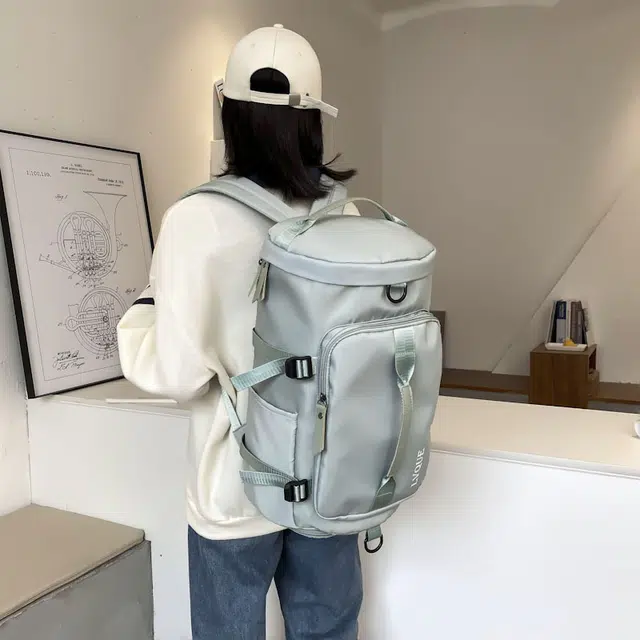 雅鹿 短途单肩手提简约百搭健身包干湿分离户外包 尼龙 旅行包 男女同款情侣款 多色