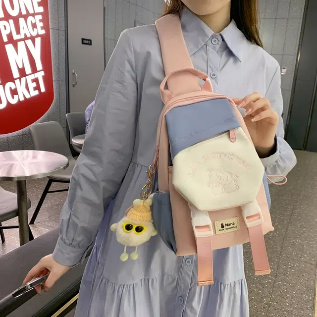 雅鹿 撞色休闲斜背骑行背包平板胸前挎包 尼龙 单肩包胸包 男女同款情侣款 多色