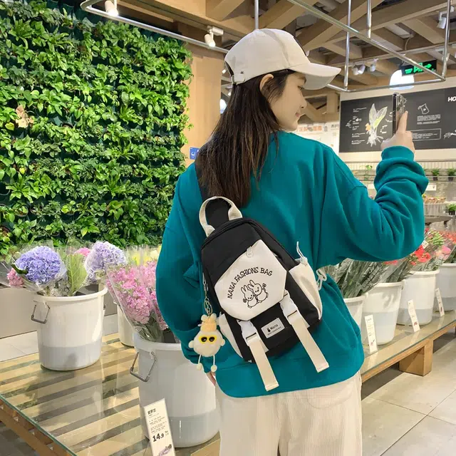 雅鹿 撞色休闲斜背骑行背包平板胸前挎包 尼龙 单肩包胸包 男女同款情侣款 多色