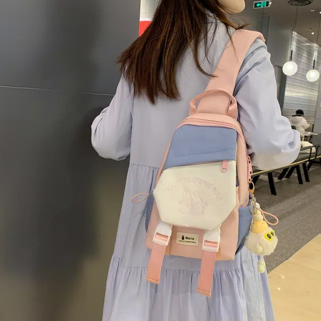 雅鹿 撞色休闲斜背骑行背包平板胸前挎包 尼龙 单肩包胸包 男女同款情侣款 多色