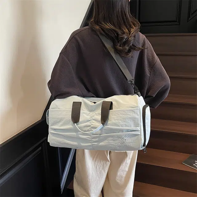 雅鹿 手提外出轻便包运动健身包男短途收纳女行李包 尼龙 单肩包 常规 男女同款情侣款 橘色/黑色/紫色/蓝色/棕色
