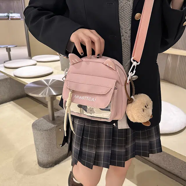 雅鹿 可爱时尚网红洋气 尼龙 单肩包 常规 女款 白色/黑色/粉红色/浅蓝色
