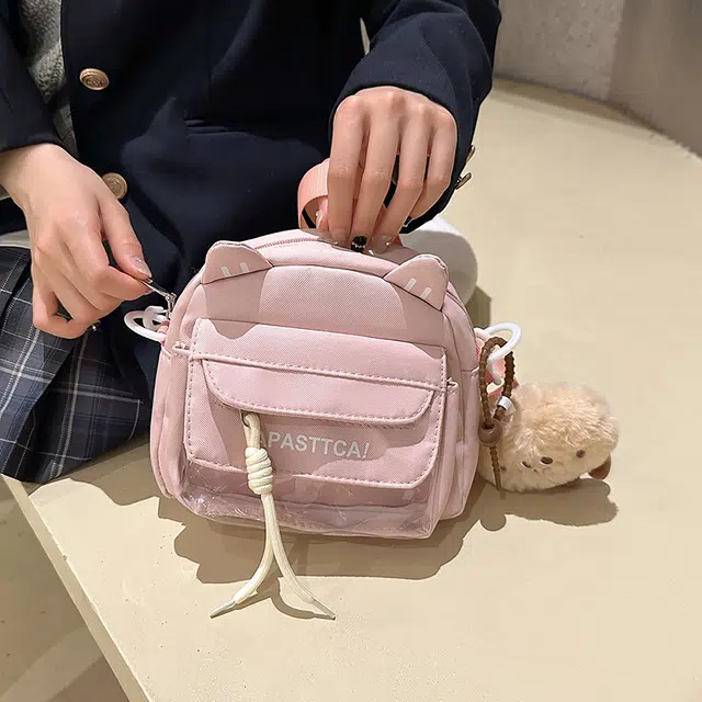雅鹿 可爱时尚网红洋气 尼龙 单肩包 常规 女款 白色/黑色/粉红色/浅蓝色
