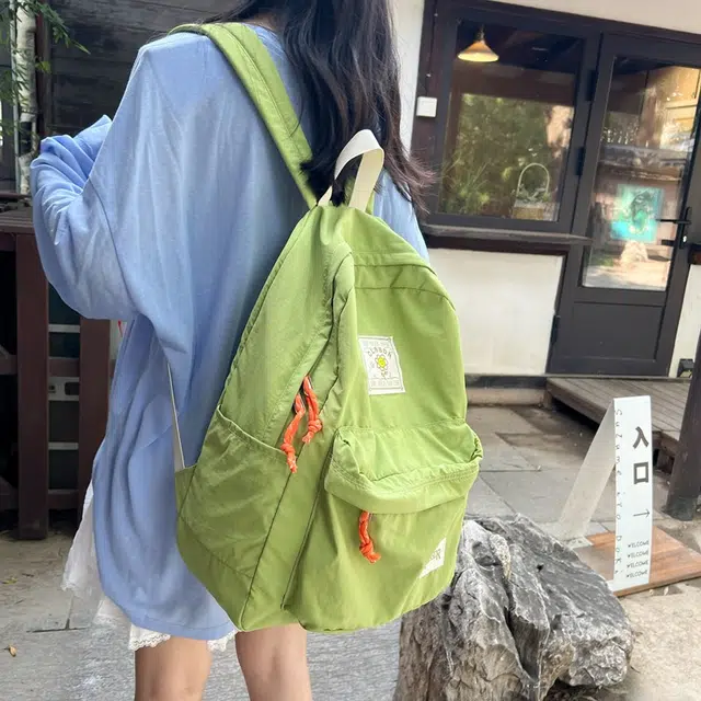 雅鹿 森系简约慵懒风垂感旅行轻便 尼龙 双肩包 男女同款情侣款 绿色/棕色/黑色/白色
