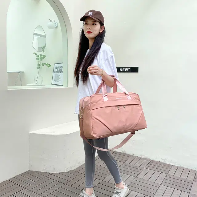雅鹿 时尚短途出差纯色 尼龙 旅行包 男女同款情侣款 多色
