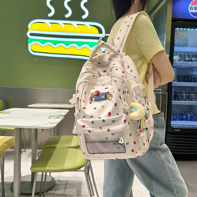 雅鹿 小众设计感书包高颜值 尼龙 双肩包 女款 多色