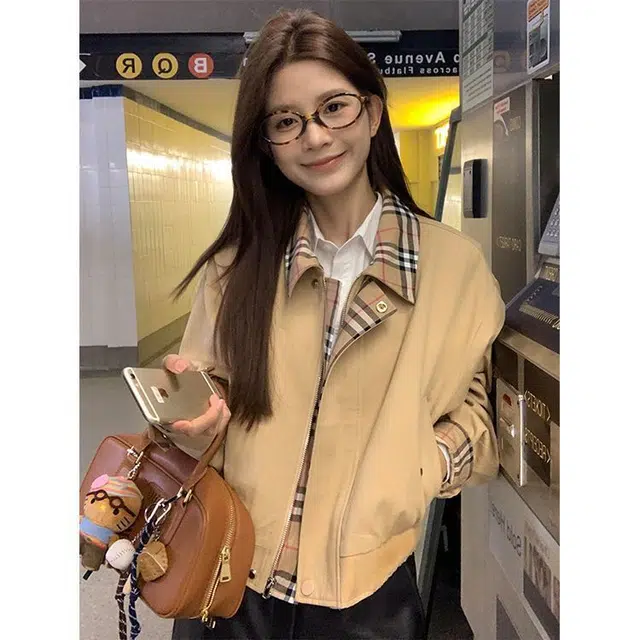 费尔岛上的猫 复古设计感百搭通勤夹克外套 男女同款