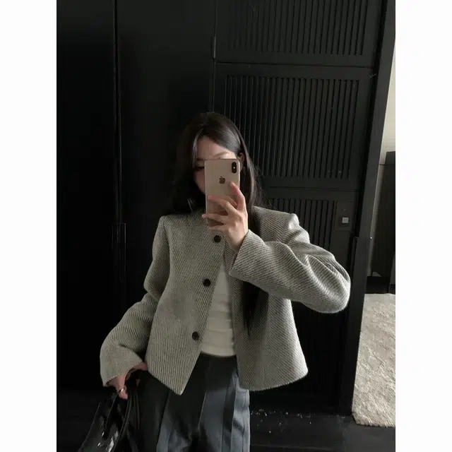 费尔岛上的猫 复古圆领宽松简约时尚夹克外套 男女同款