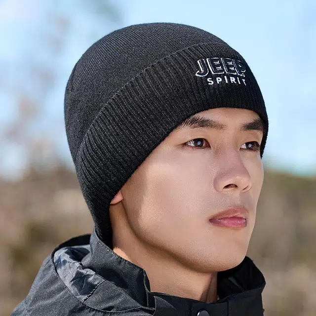 JEEP SPIRIT Windproof Knit Hat Black