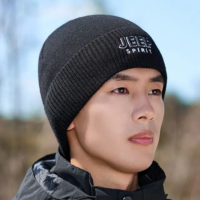 JEEP SPIRIT Windproof Knit Hat Black