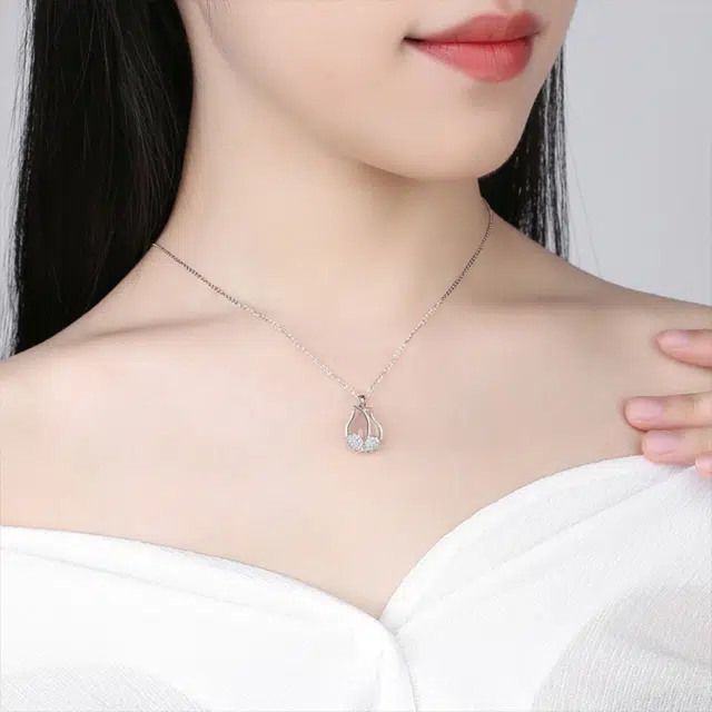 庆大福 郁金香锁骨春夏花语 宫廷风简约气质小众设计高级感森系花朵#好运 玉髓 项链 女款