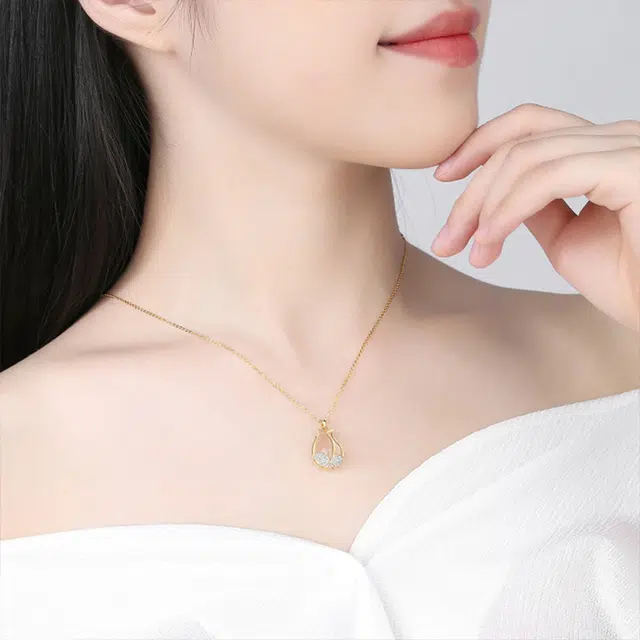 庆大福 郁金香锁骨春夏花语 宫廷风简约气质小众设计高级感森系花朵#好运 玉髓 项链 女款