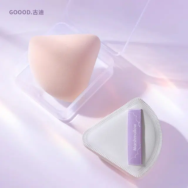 古迪  紫色棉花糖粉扑 打底 气垫干湿两用粉饼超软不吃粉化妆海绵粉底液专用美妆蛋