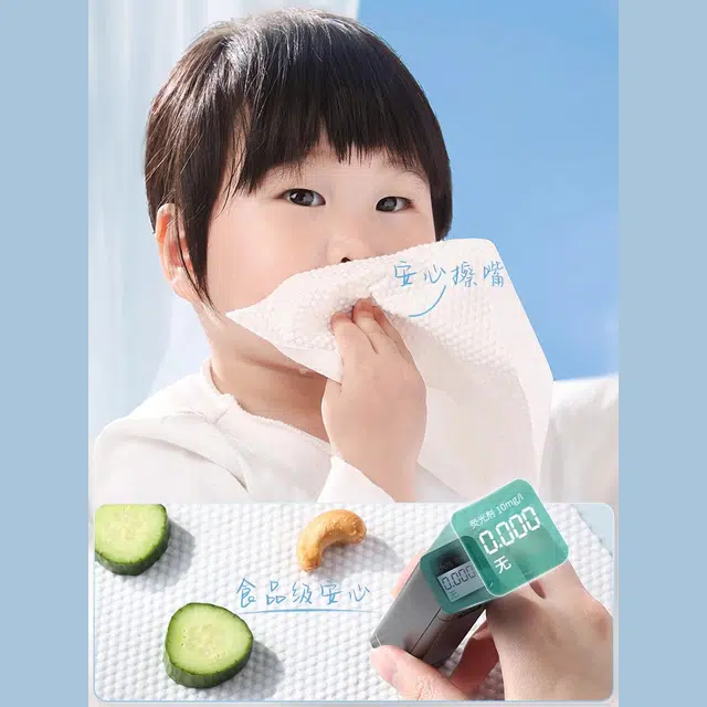古迪 加厚珍珠纹洗脸巾棉柔巾 清洁 一次性加大加厚擦脸不掉毛絮纯洁面绵柔抽式