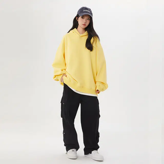 欧迪芬 潮牌百搭情侣款纯色连帽外套卫衣 男女同款